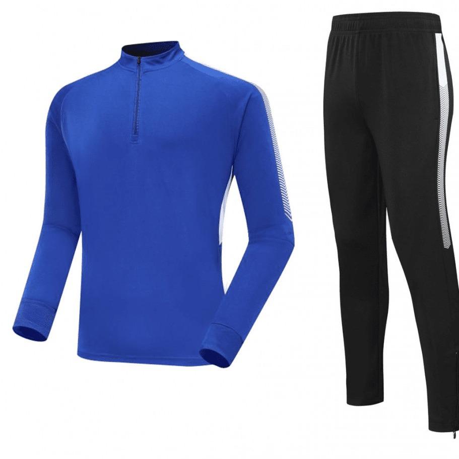 Football Suit Boys And Girls Autumn And Winter Velvet Suit Training Clothing Team Uniform Football Sports Casual Jersey