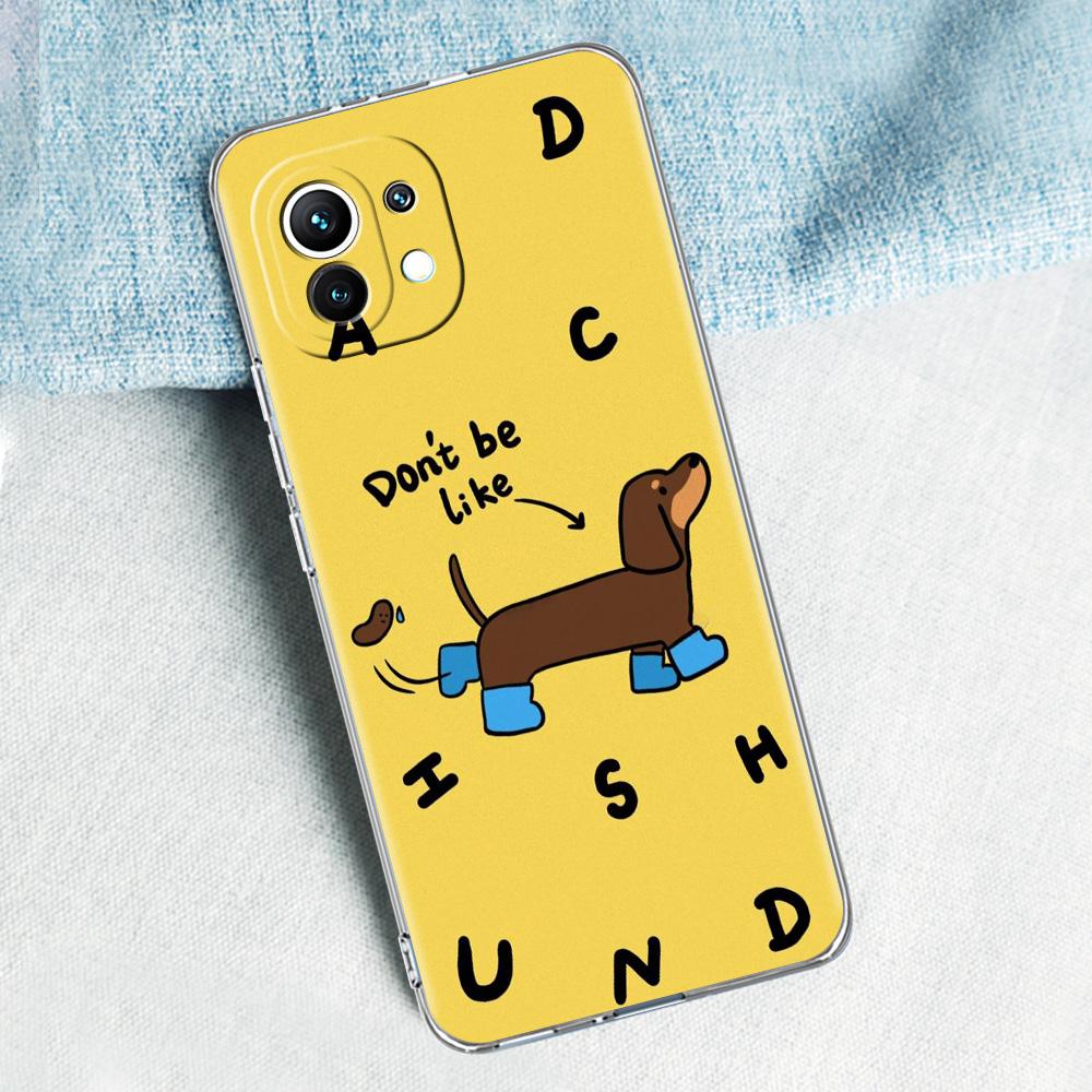 Phone Case For Xiaomi Mi 15 14 13 12 11 Lite 15T 13T 12T Pro Poco X7 X6 X5 Pro 5G X3 NFC F7 F6 F5 Cover Cute Dachshund Bulldog