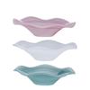 Glass Dish for Dining Table Presentation, Flowing Border Serving Tray for Fruit, Candy, Pastries and Small Items