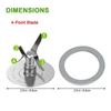 For Oster Blender Replacement Parts Blender Ice Crusher Blade With Jar Base Cap,For Aspas Para Licuadora Oster Blender