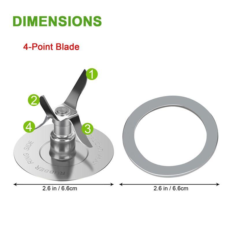For Oster Blender Replacement Parts Blender Ice Crusher Blade With Jar Base Cap,For Aspas Para Licuadora Oster Blender