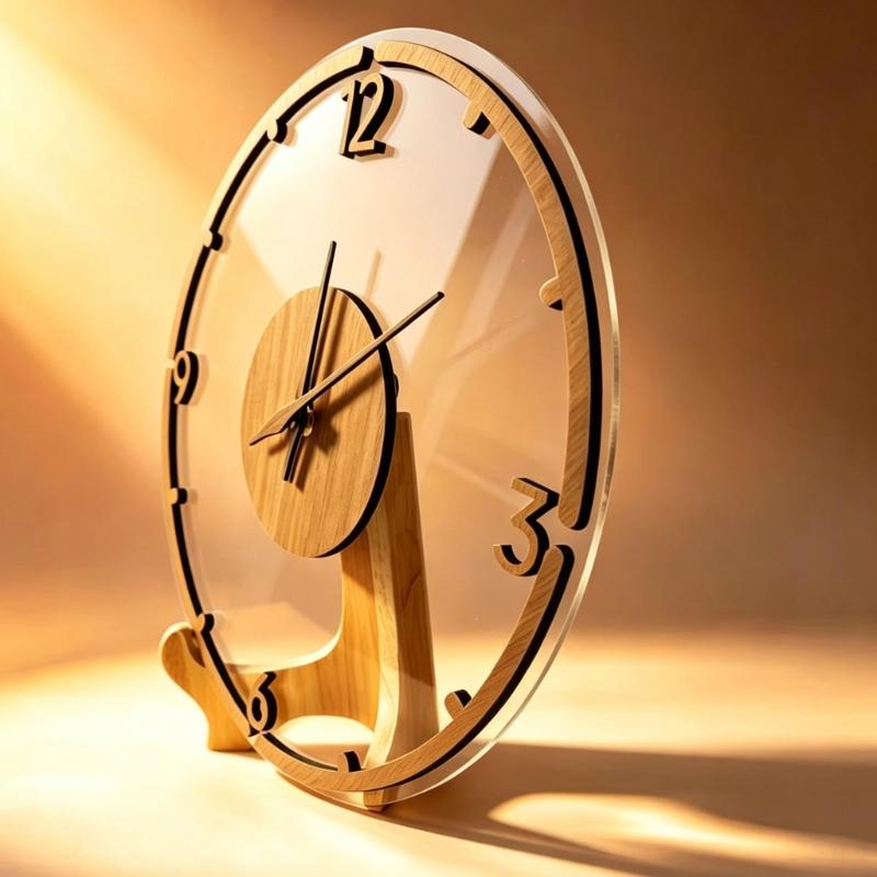 11 Inch Silents Rustics Wooden Wall Clock Battery Operated,Analog Wall Clock for Living Room Bedroom Kitchen Home Decors
