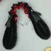 Lace Lolita Rabbit Ears Headband Ribbon Cosplay Hair Bands Plush Bunny Hair Hoop  Head Accessories
