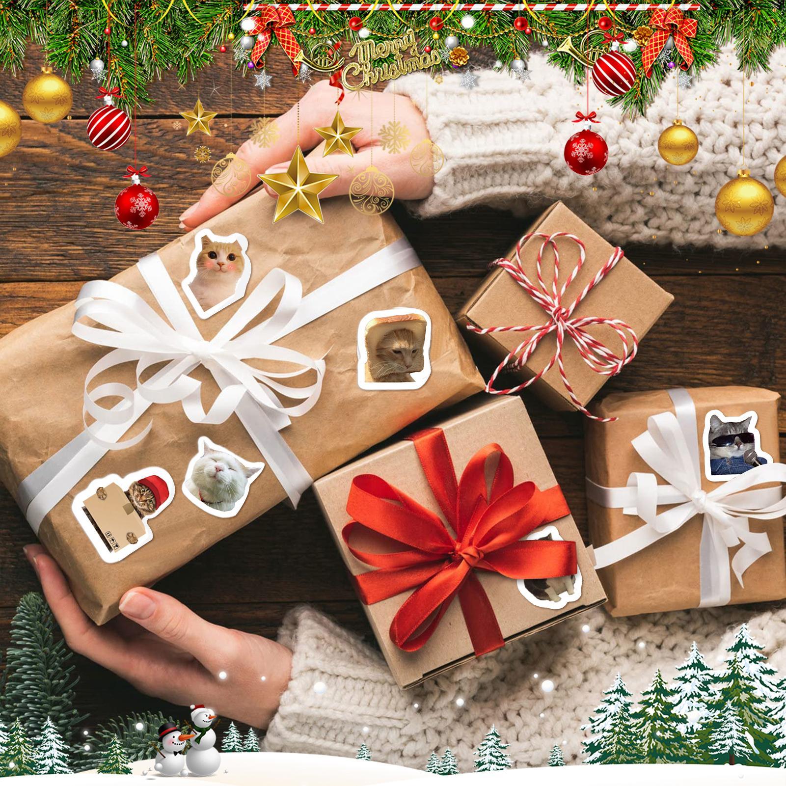 

Cat Sticker Roll 500Pcs/set Funny Animal Sealing Labels Present Gift Packaging Stickers For Laptop Bottle Bracelet CN