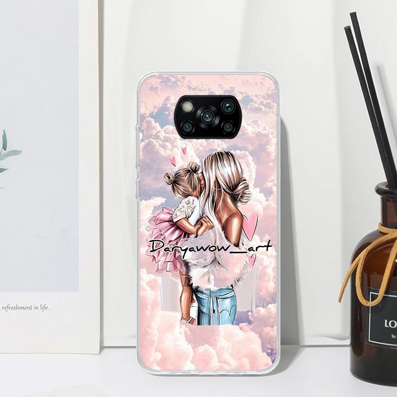 

Чехол для телефона Girl Super Baby Mom Розовый для Xiaomi Poco X7 X6 X5 M7 M8 Pro F7 Ultra Redmi 15C 15 13C 13 12C 12 10 10C 10A Арт Fundas Xiaomi Poco X5