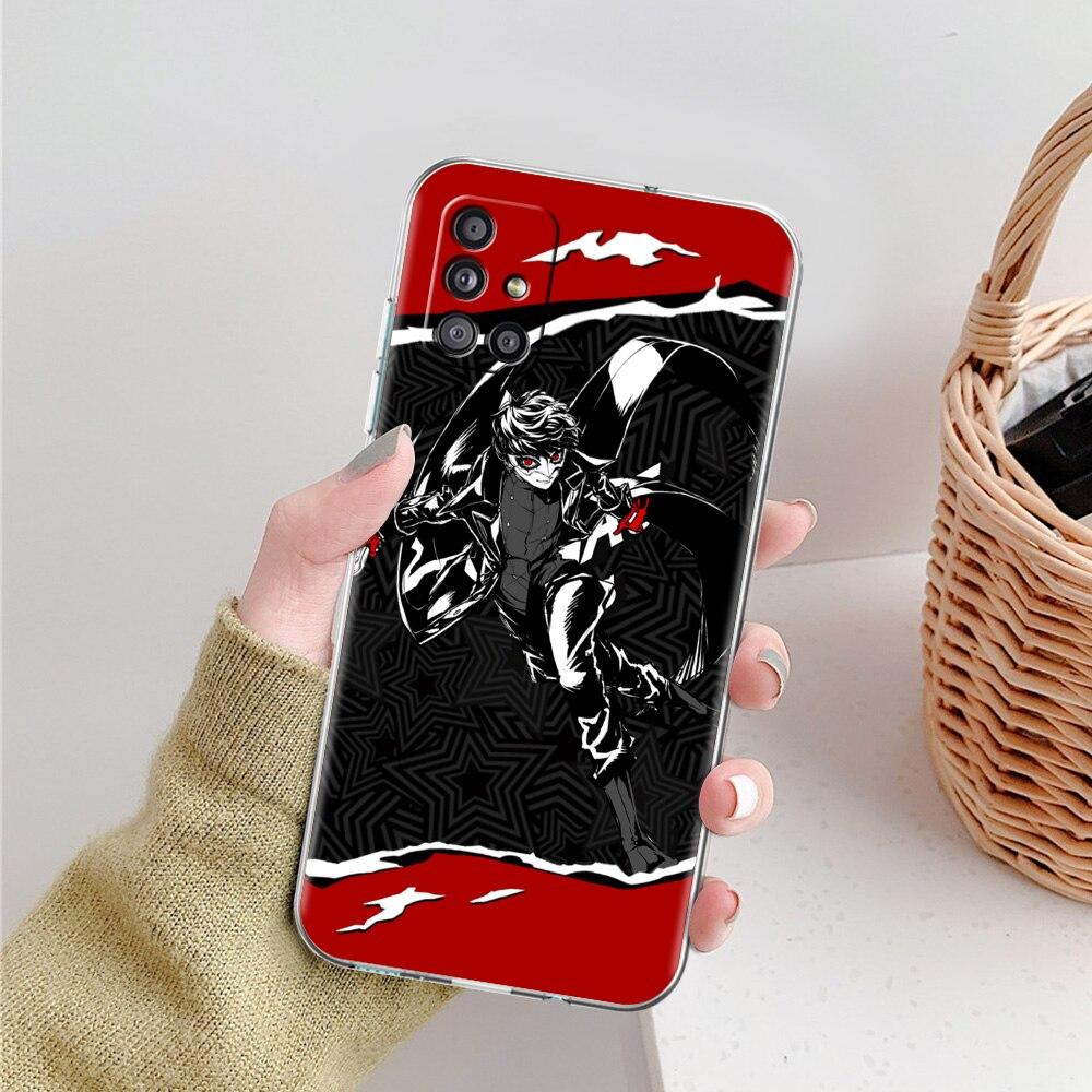 Persona 5 P5 Joker Phone Case For Samsung Galaxy A51 A71 A21S A12 A11 A31 A41 A52 A32 5G A72 A01 A50 A70 Silicone Clear Cover