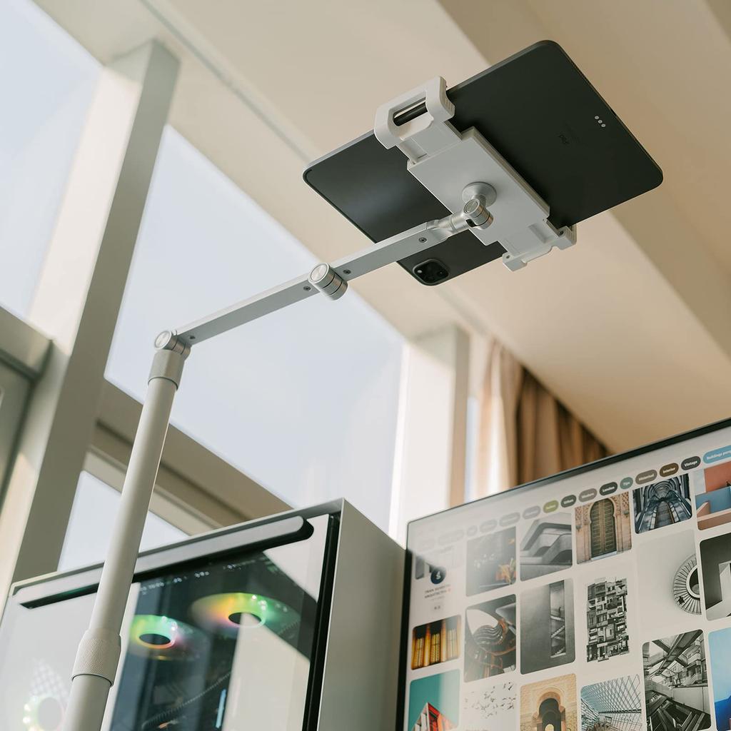 Viozon Tablet Mobile Phone Overhead Height and 360 Degree Angle Aluminum Desktop Mount Applicable To Inch Mobile Phones and Tablets Document Display