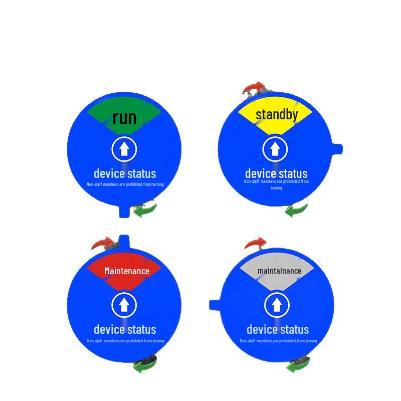 Acrylic Round 4-Zone Equipment Status Indicator Sign