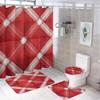 Bathroom Curtain And Rug Set, Colorful Paw Prints Pattern Printed On Bathroom Decor Sets With Shower Curtains And Rugs,
