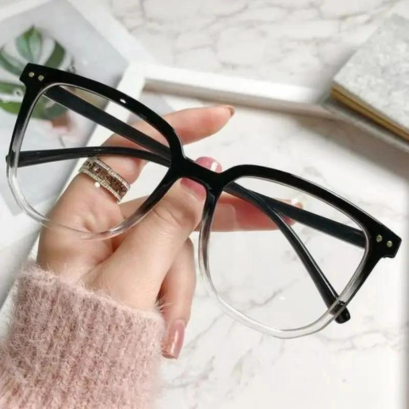 Blocking Eyeglasses Cat Eye Clear Lens Ultralight Unisex Trendy Goggles Prescription Spectacle Flat Lens Eye Protection Reading Glasses 0