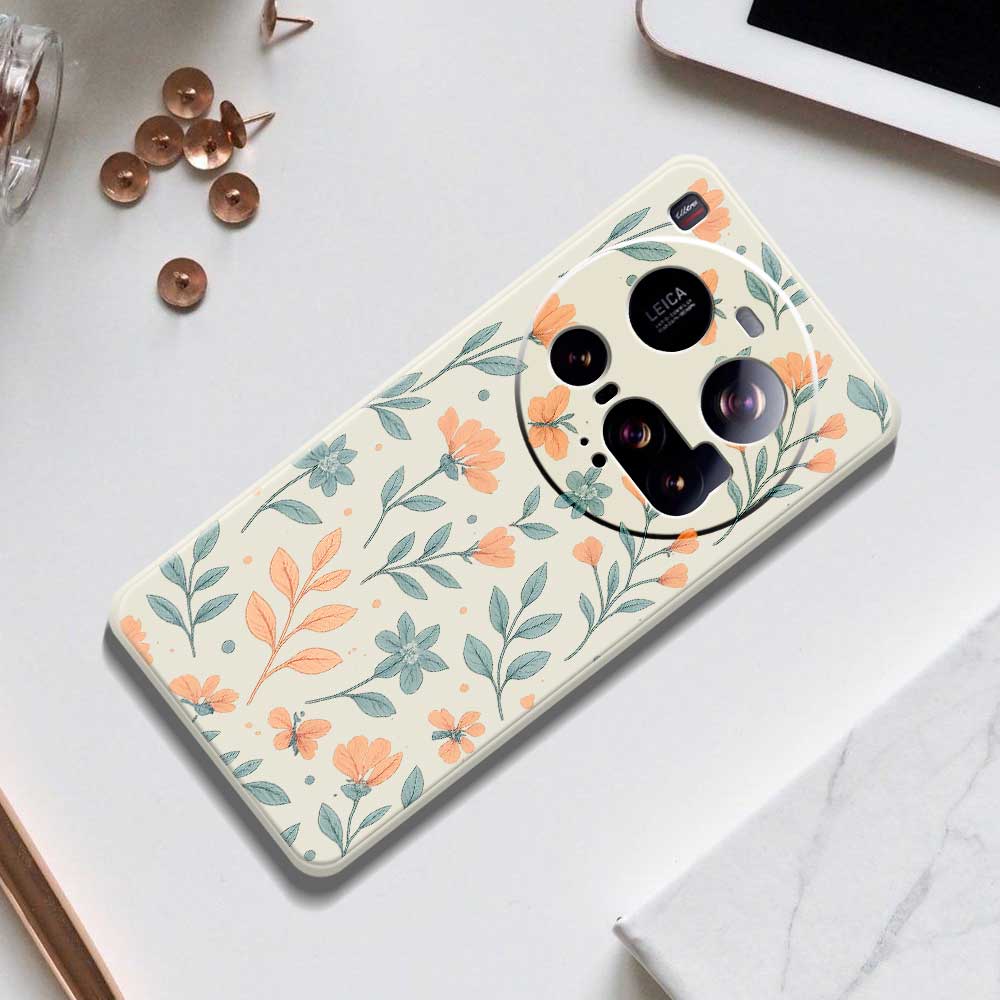 For Xiaomi 15 Ultra Case Yellow Flowers Pattern Printing Straight Edge TPU Phone Back Cover