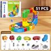 51/81/123PCS Magical Track Train USB Rechargeable 3D Building Tracks Cube Rails STEM Educational Toys Christmas Birthday Gift