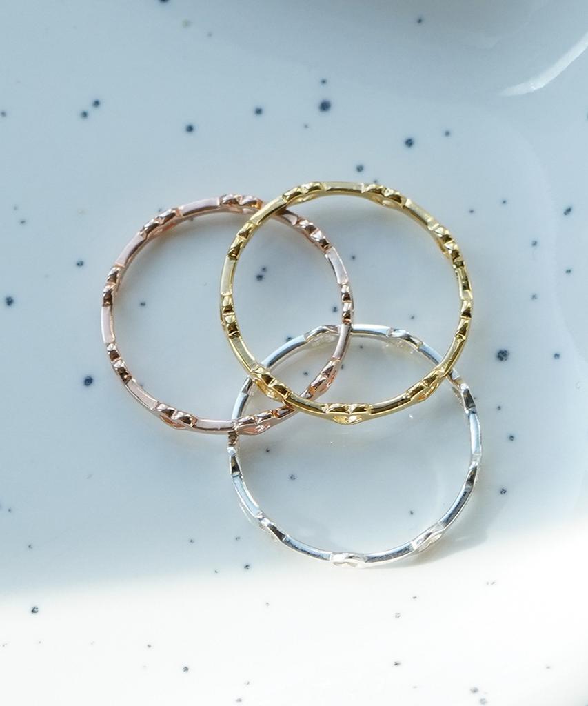 Alleun Silver 925 Heart Bold Ring Friendship Layering