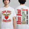 Bon Jovi 2026 Forever Tour Merch T-Shirt Herren Damen Sommer Rock Kleidung Oversize Kurzarm Top Streetwear Unisex