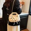PU Zipper Interior Pocket Ladies Shoulder Bags Sewing Thread  New Crossbody Bags for Women