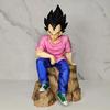 Anime Dragon Ball Z Figure Super Saiyan Vegeta Casual Wear Sitting Figures Sitting Gk Statue PVC Model Doll Ornament Toys Gift