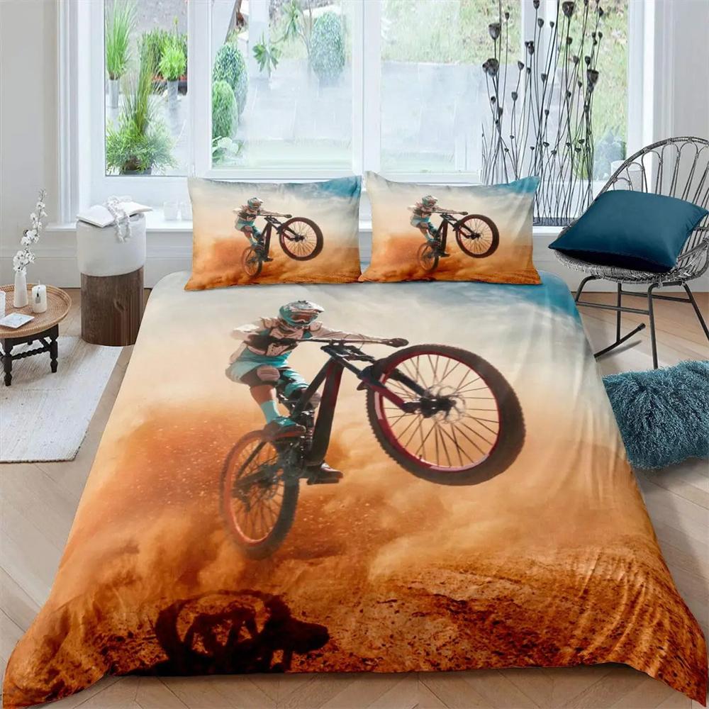 

Комплект постельного белья для велосипеда из микрофибры, одеяло для горного велосипеда, чехол для спортивной игры, узор тай-дай, двуспальный размер, 2/3 шт., комплект постельного белья для двоих 70X133cm-2pcs