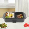 Mini Shabu All-in-One Cooker Hot Pot with Grill,2 in 1 Indoor Non-Stick Electric Hot Pot and Frying Pan,Temperature Control