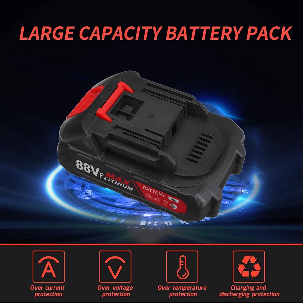 6 Inch 88V 3000W Mini Electric Chain Saw Woodworking Cordless Pruning ChainSaw One-handed Garden Tool with Battery