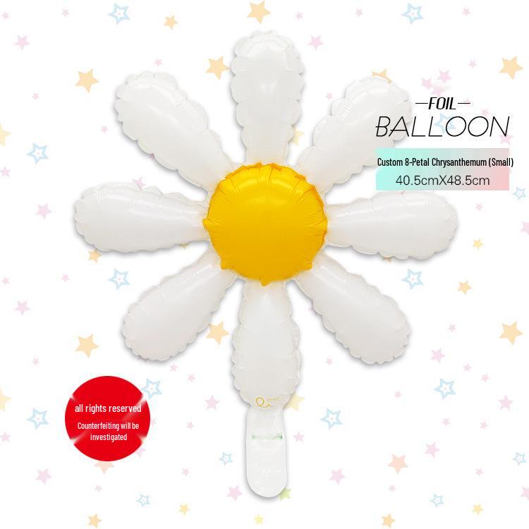 

Elegant Small Daisy 8-Petal Flower Balloon for Birthday Parties and Displays