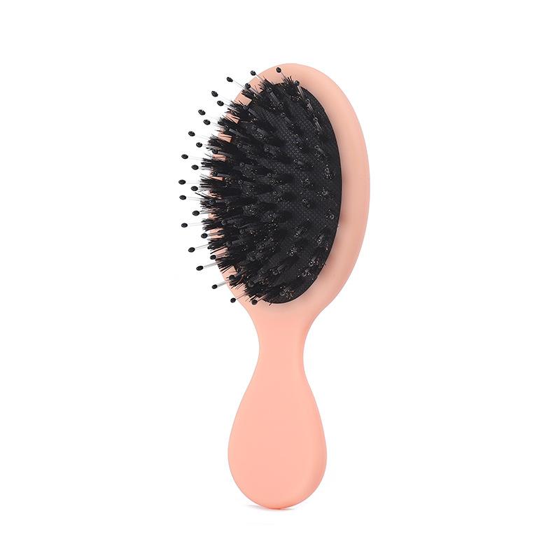 High Quality Customized Logo Personalized Air Cushion Mini Baby Hair Travel Size Boar Bristles Hairbrush
