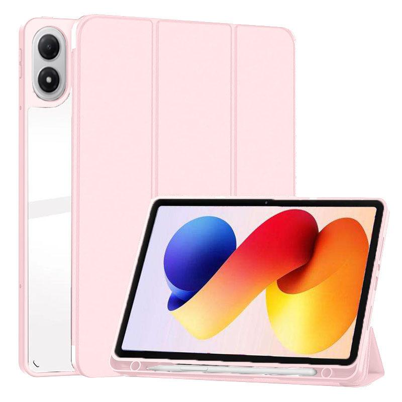 For Xiaomi Redmi Pad 2 Pro 12.1 Inch 2025 Case PU Fold Stand with Pencil Holder Acrylic Back Tablet Cover with Auto Sleep Funda