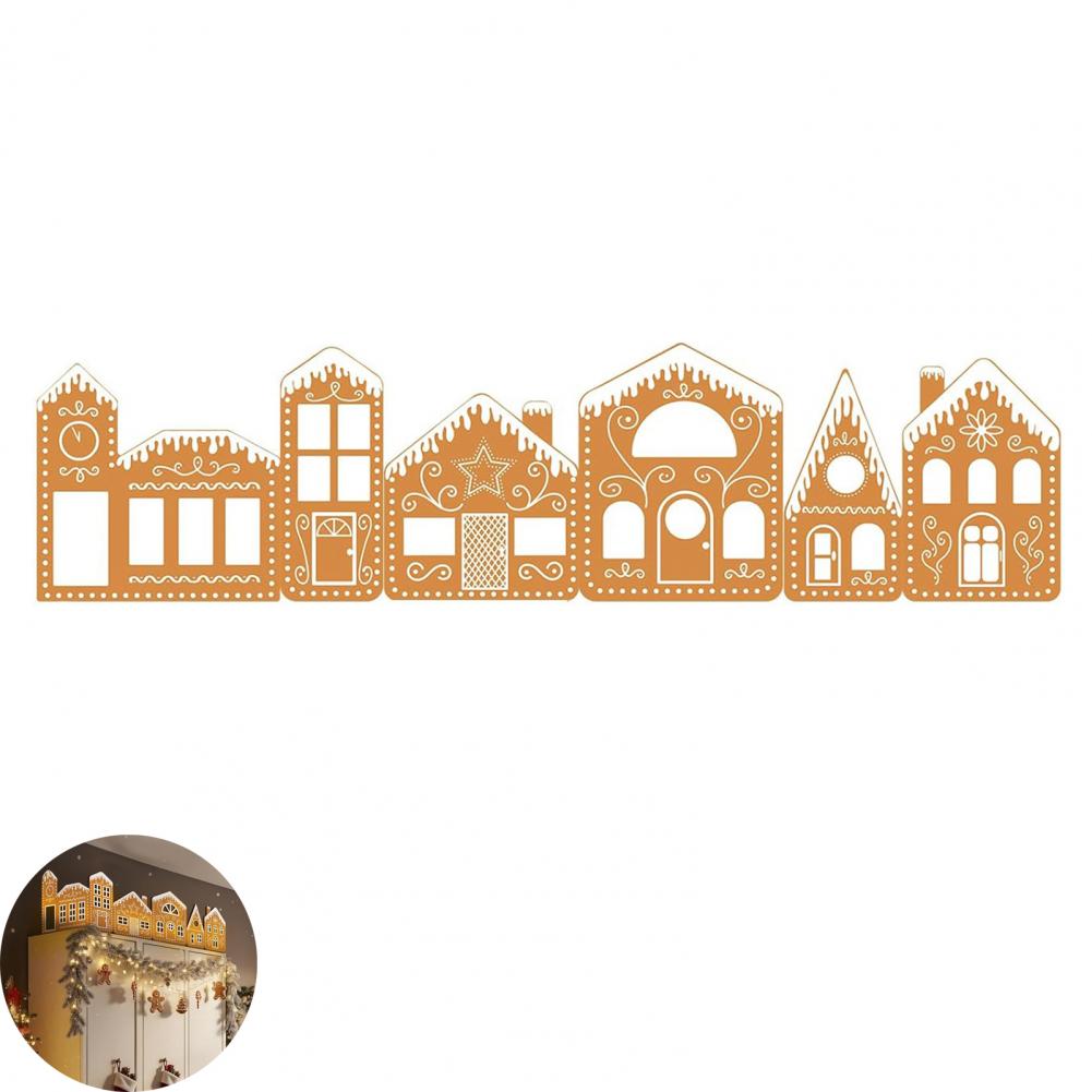 Weihnachts-Schaufensterdekoration Lebkuchenhaus-Set LED Dorf-Set mit Lebkuchenhaus für Bauernhaus-Weihnachtsdekoration