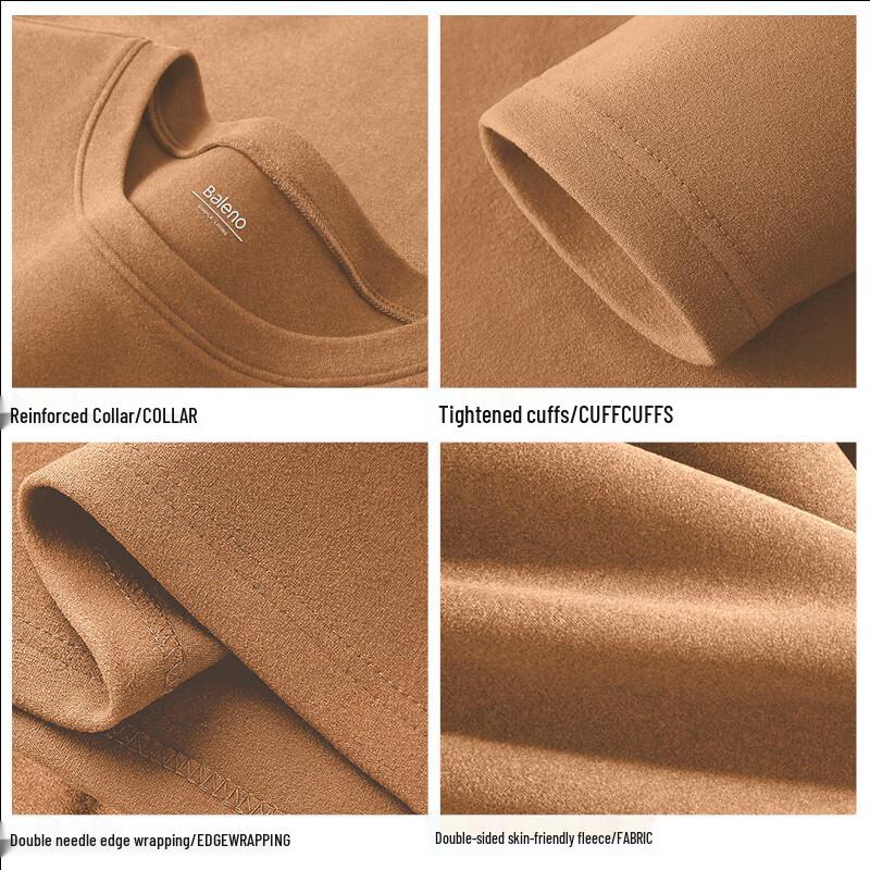 Baleno Herre Fleecefôret Langermet Base Layer T-skjorte