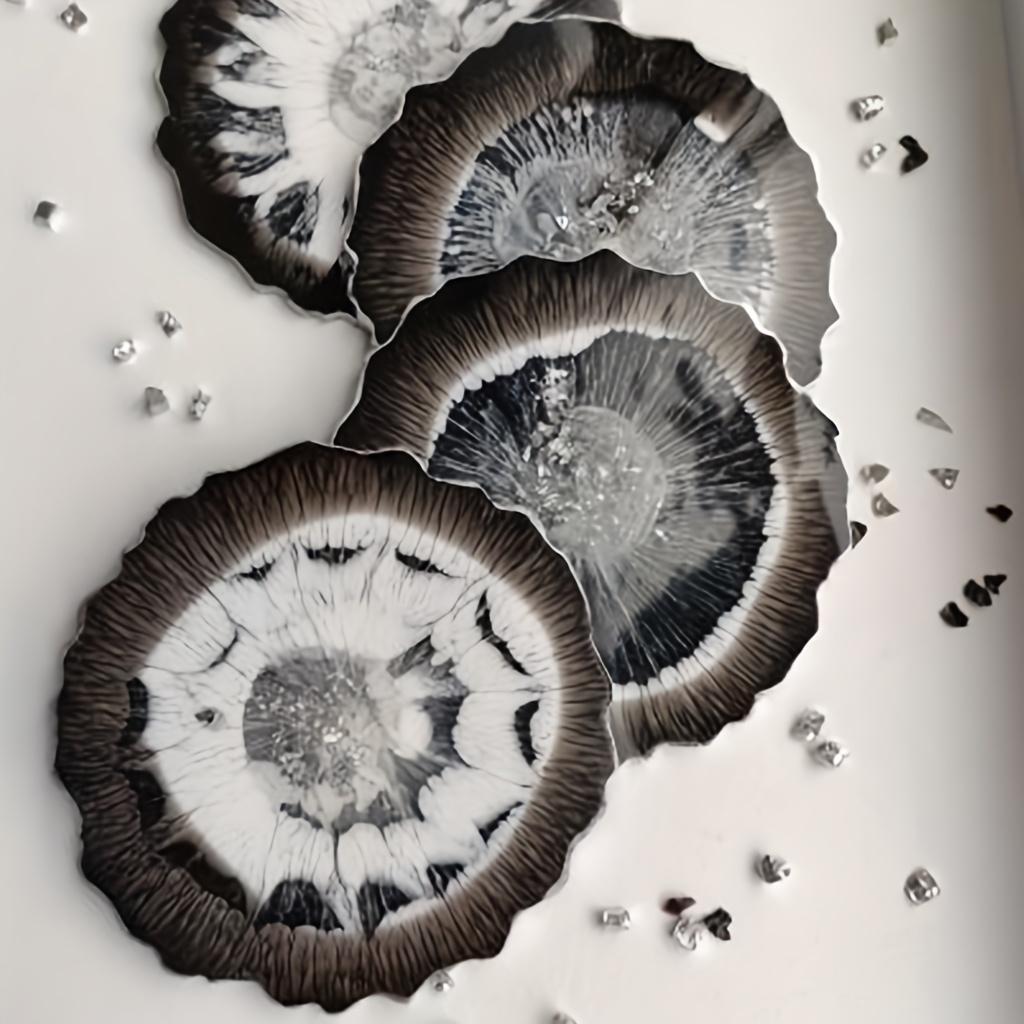 1 bucată, matriță 4 în 1, matriță sub formă de subțire, matriță cu tavă epoxidică de cristal, matriță din rășină din peșteră cu cristal de onix, decor pentru birou, set