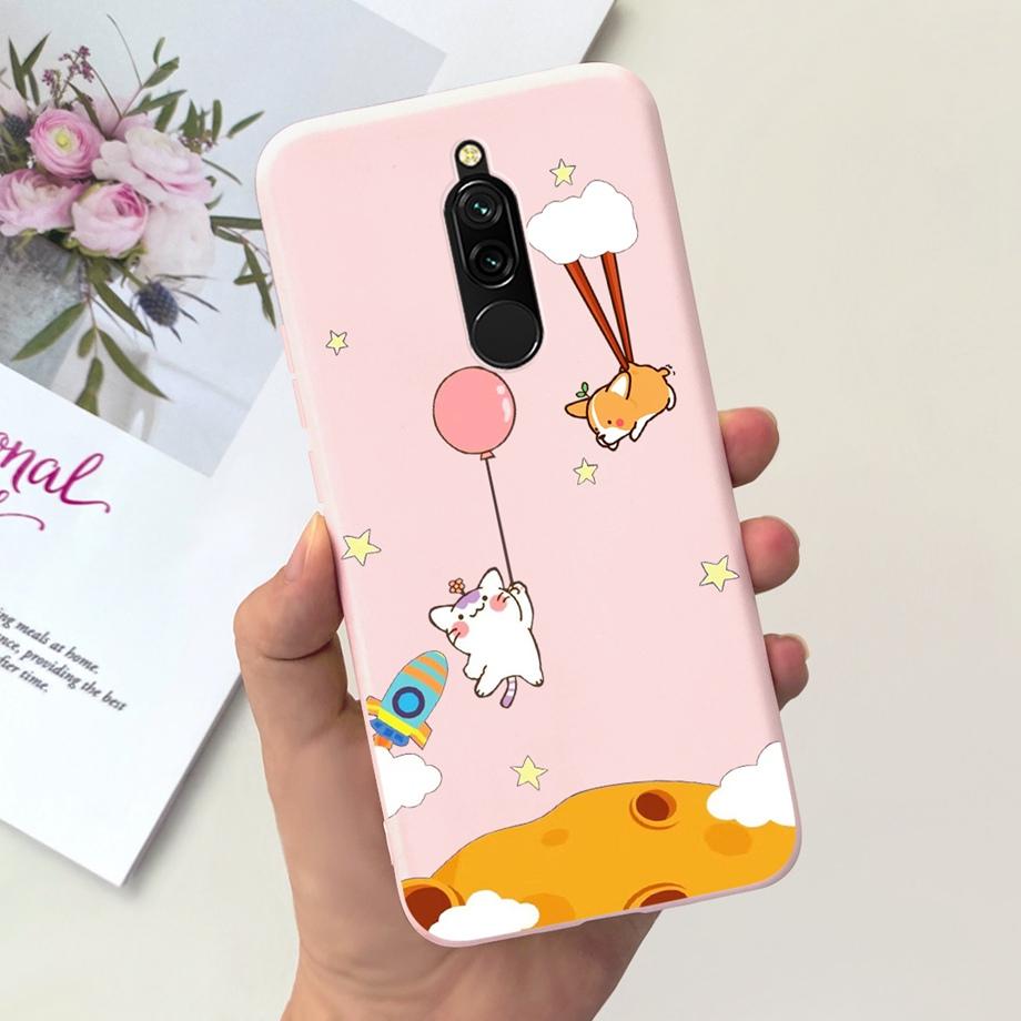 Liquid Silicone Cute Case for Xiaomi Redmi 8 Capa Protective Back Cover For Redmi Note 8 Pro Note8Pro Note 8T Bumper Redmi8 Case