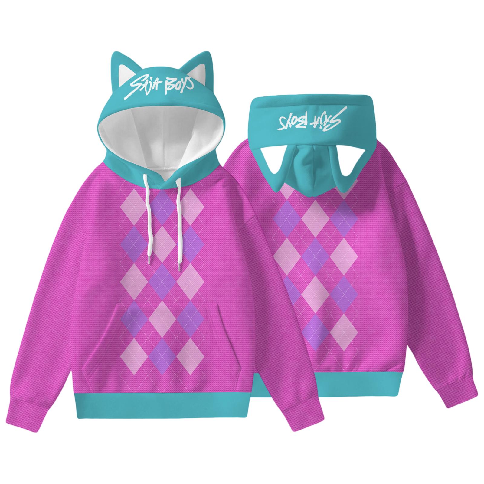 

Женская мода повседневная толстовка с капюшоном с длинным рукавом и круглым вырезом с карманами XL горячий розовый