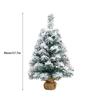 Mini Christmas Tree 17.7in High Lifelike Vivid Colors Snow Flocked Table Christmas Tree