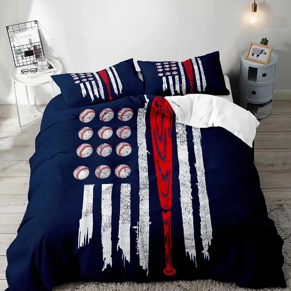 American Football Duvet Cover Set,Sports Bedding Set,Navy Blue Comforter Cover Set,Inspirational Gifts for Men Boyfriend Husband