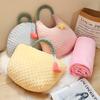 3-in-1 Pillow Quilt Dual-use Folding Plush Air Conditioning Blanket Sofa Chair Car Cushion Office Nap Pillow Travel Blanket