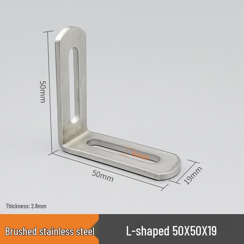 Нержавеющая сталь L-образный регулируемый 90° кронштейн для полки