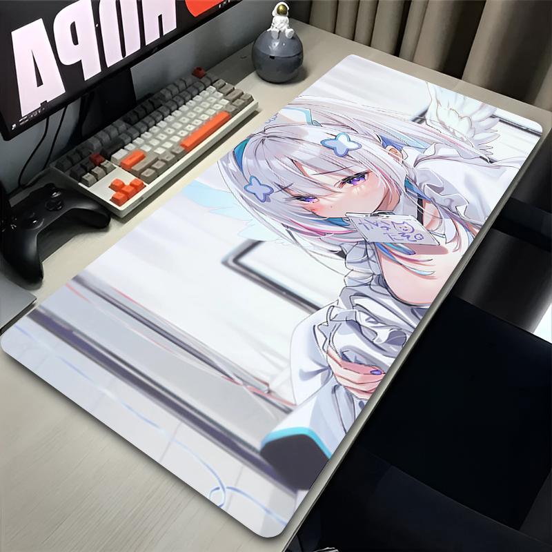 Mouse Pad Anime Gaming Accessories Varmilo Keyboard Pad Hololive Desk Mat Gabinete Gamer Carpet Amane Kanata Mousepad Mouse Mat