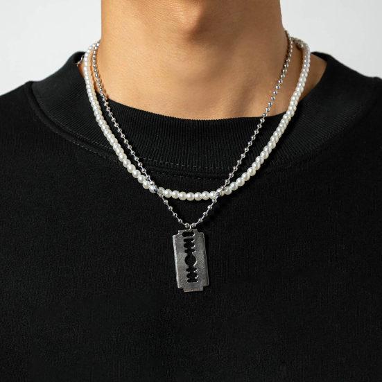 

Креативное мужское ожерелье с геометрическим рисунком, легкое платье