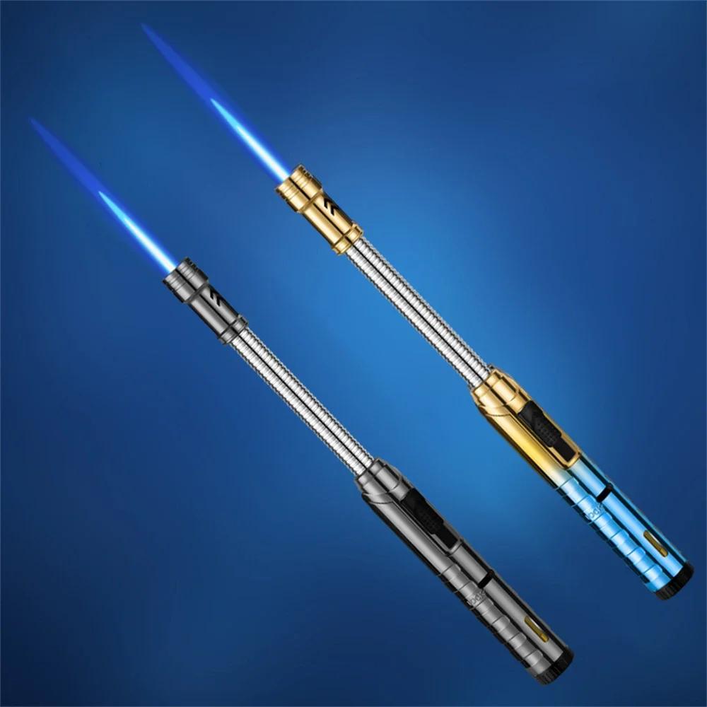 Hose 2pcs Kitchen Gas Lighter Bendable Candle Gas Stove Cigar Lighter Windproof Butane Welding Gun Outdoor BBQ Ignition Tool