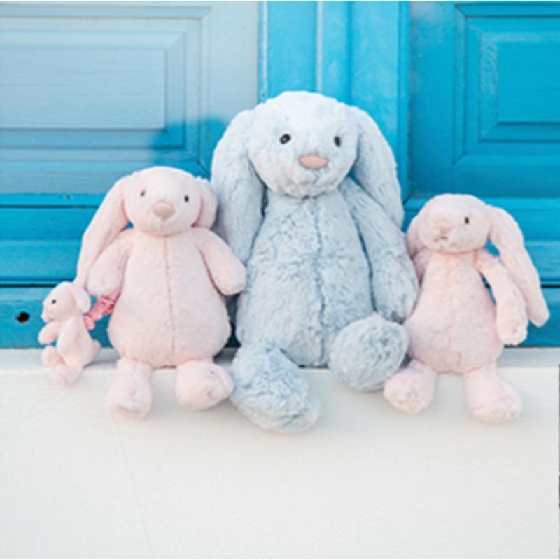 JELLYCAT Bonnie Rabbit Series Shy Flower Ears Companion and Soothing Ocean Blue Doll Plush Doll 18/31cm Height