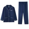 New Men Pajamas Autumn Winter Cotton Long-sleeved Loungewear Cotton Padded Plus Homewear Plus Plus Plus Size Sleepwear Suit