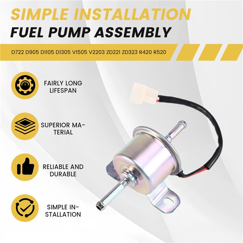 A02K-R1401-51350 12V Fuel Lift Pump R1401-51352 For Kubota Engine D722 D905 D1105 D1305 V1505 V2203 ZD221 ZD323 R420 R520