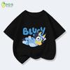 2026 Kids Bluey Cartoon T-Shirt Autumn Winter Short Sleeve Warm Anime Print Comfortable Sweatshirt for Boys and Girls Daily Use