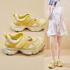 Yellow Daddy Shoes Women's Summer New Small Hollow Velcro Light Mouth Mary Jane Sneakers