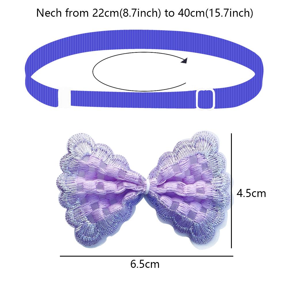 50/100pcs Dog Cat Bow Ties Dog Accessories for Small Dogs New Handmade Embroidery Pet Grooming Spring Dog Collar Neckties