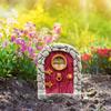 Miniature Fairy Gnomes Door Figurines Elf Home Wooden Fairy Garden Window Door Art Home Decoration Gardening Accesorries
