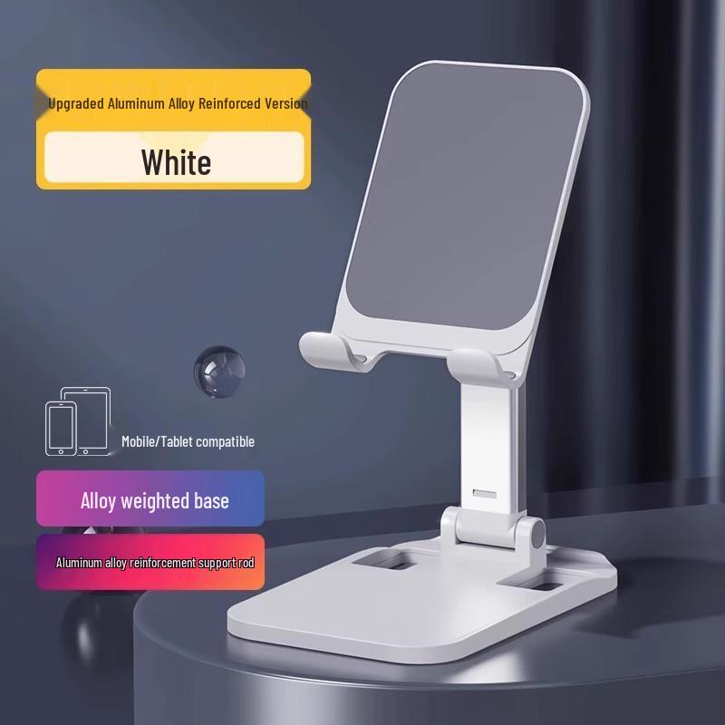 Adjustable Aluminum Phone & Tablet Stand: Foldable, Weighted Base