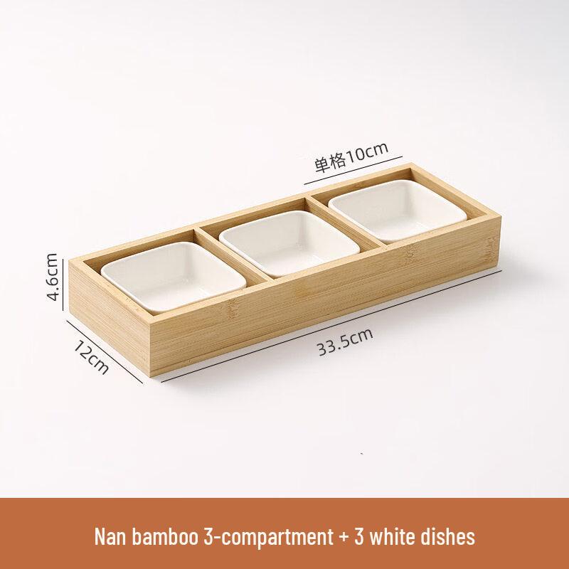 DM Bamboo Tea & Fruit Serving Tray Set