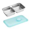 Condiment Container Food Serving Platter Double Compartment Lunch Box Serving Tray Food Storage Meal Prep Container