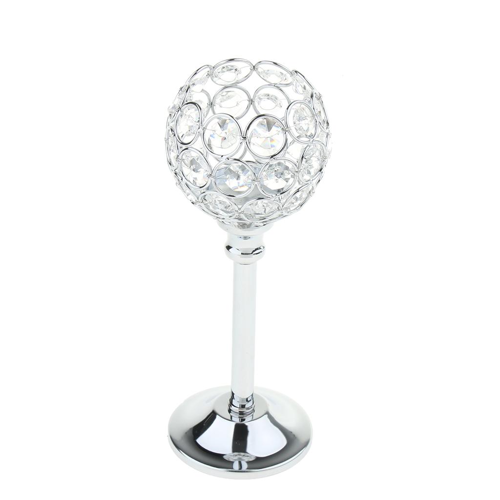 Lång Stand Mosaikglas Ljusstake Kristall Ljusstake Centerpiece för Festbord Bröllopsdekoration