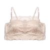 Silk Strapless Lace Trim Padded Camisole Bra